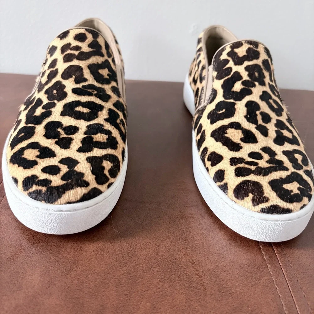 Michael Kors Keaton Leopard Calf Hair Slip On Sneakers - Picture 4 of 9